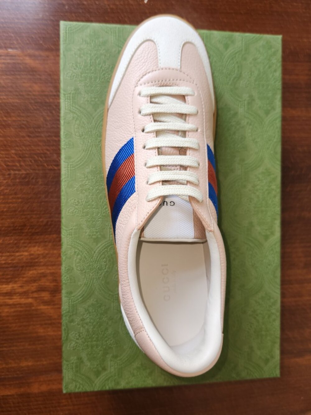 NIB Gucci G74 Web Low " skin rose" sneakers IT 38 US 8